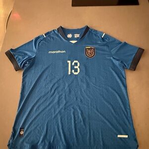 Marathon Ecuador Jersey Valencia Sz XXXL 3x FEF soccer blue